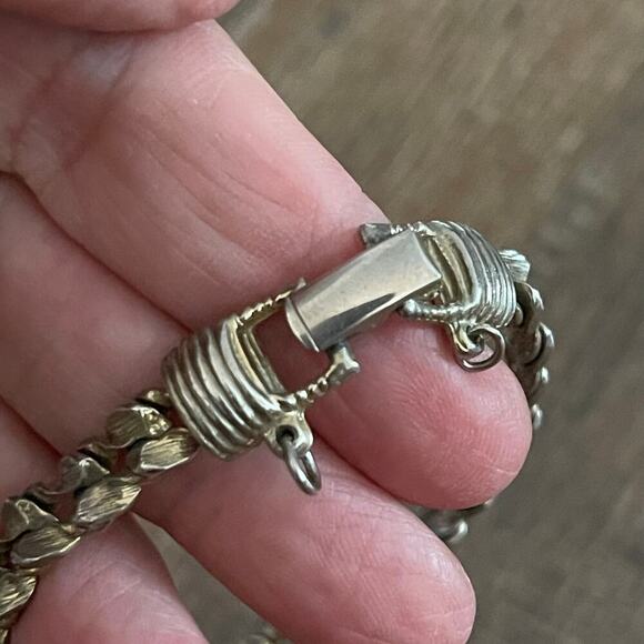 Vintage Antique Silver Silvertone Bracelet - Picture 4 of 5